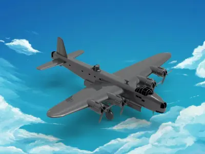 Short Stirling 3D model purchase