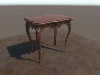 PBR Small Gothic Table Low-poly 3D model