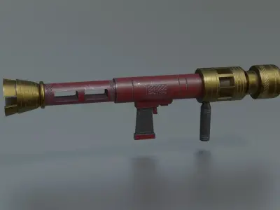 Rocket Launcher Low-poly 3D model get