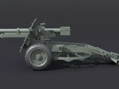 Ordnance QF 25 Pounder 3D model