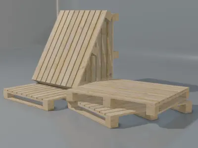Wooden Pallet Asset - Low Poly - 4K Textures 3D model Low-poly 3D model