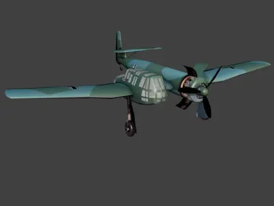 Blohm and Voss BV 141 Low-poly 3D model purchase