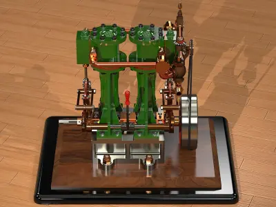 Steam Engine Circa 1830 Free 3D model