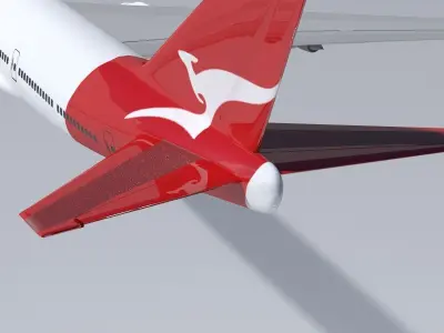 boeing 747-400 Qantas 3D model