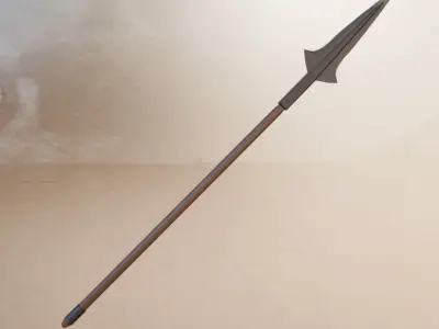 Ancient Spear Free low-poly 3D model