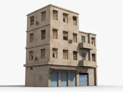Arab Middle East Building x23 Low-poly 3D model