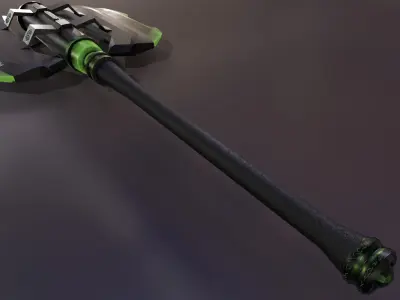 Game Ready necrotic axe Low-poly 3D model