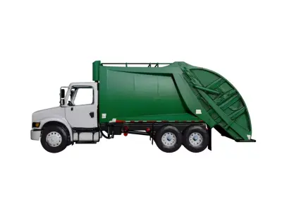 Garbage Truck Urban Sanitation Waste Service Vehicle 02 3D model