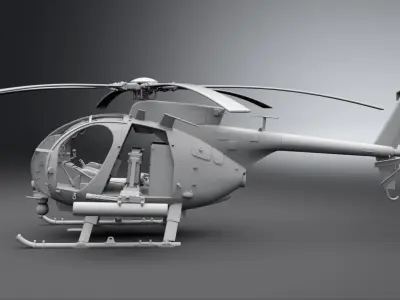 AH6m Little Bird Scale model 3D print model