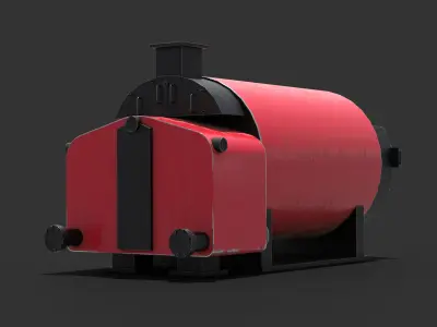 Boiler Machine 3D Model Low-poly 3D model