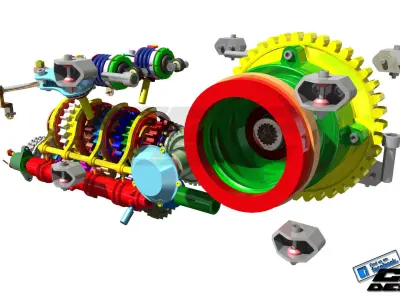 BHF1 gearbox design by ChikaAsistent 3D model