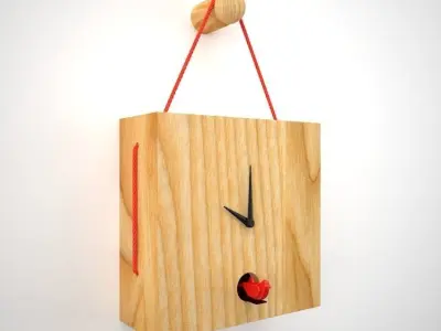 Toiture wall clock  3D model