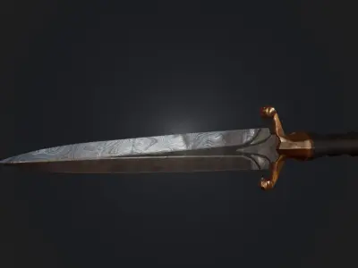 Nobles dagger Low-poly 3D model