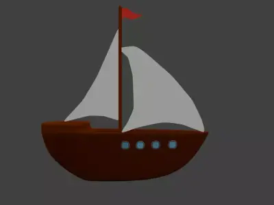 Sailing ship Free low-poly 3D model