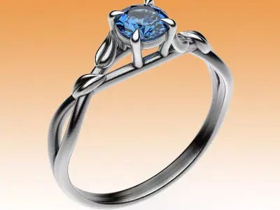 Ring Four Leaves 3D print model