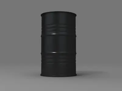 Metal Barrel Clean black 3D model