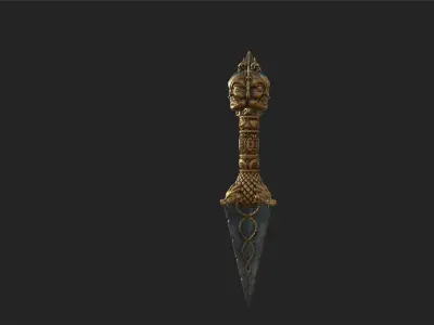 Ceremonial Dagger Low-poly 3D model