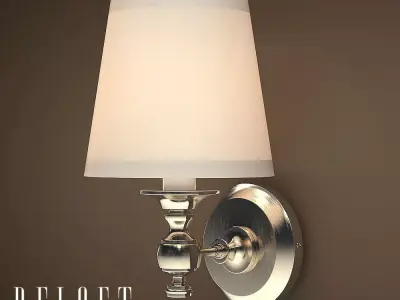 Lamp Bracket Satin Nickel 3D model
