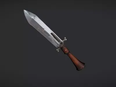 antique bayonet knife 3D model