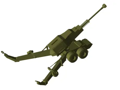 artillery howitzer 3D model