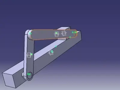Slider Crank Mechanism Using CATIA V5 Free 3D model