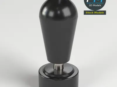 Lever rubber stamp 3D model