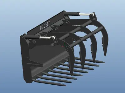 Wood grabber and grass grabber 3D model