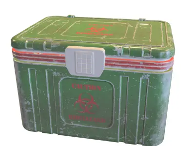 Biohazard Storage Crate  Contaminated Supply Case 3D model