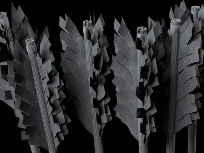 Holster with arrows Low-poly 3D model