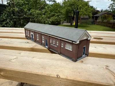 Model Railway Island Platform Building V1 3D print model