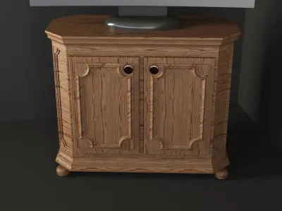 Nightstand drawer dresser TV classic vintage antique 3D model