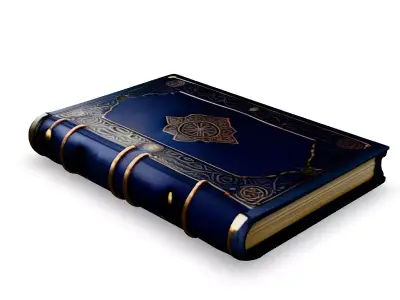 Ornate LeatherBound Book 3D Model Low-poly 3D model