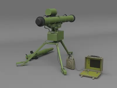 Stugna-P ATGM Low-poly 3D model purchase