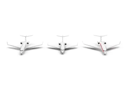 Gulfstream Business Jets Rigged Collection 3D model