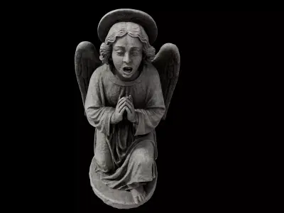 Praying Angel Statue 3D model