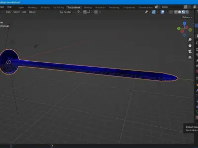 Golden sword Low-poly 3D model