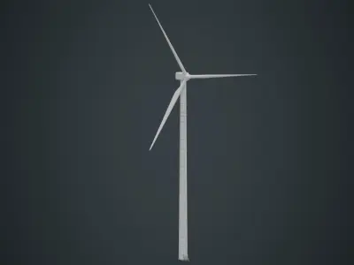 Wind Turbine 1B Low-poly 3D model