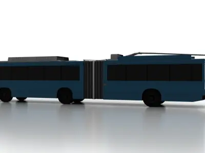 Trolleybus Kiyv-12-05 Low Low-poly 3D model