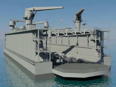 Floating Drydock 3D model purchase 3D model