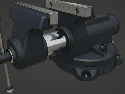 Bench Vise Low-poly 3D model get