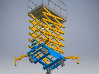 hydraulic scissors lift 3d model 3D model