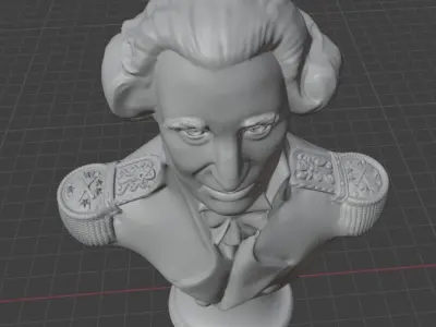 Friedrich Wilhelm von Steuben 3D print model