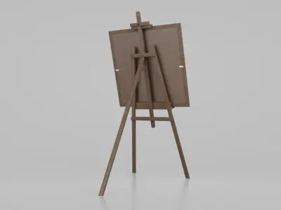 Compact Square Duo - Customizable Standing Writing Board Set 3D model