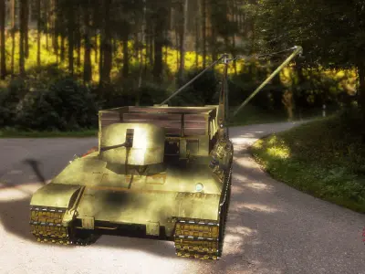 bergepanther world war ii tanks 3D model