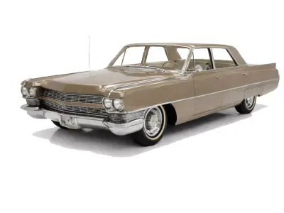 1960s Cadillac Sedan DeVille Classic American Luxury Sedan 3D model