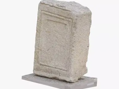 Medieval Stone Block Piece 3D model