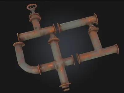 Industrial Conduit System Modular Electrical 3D model