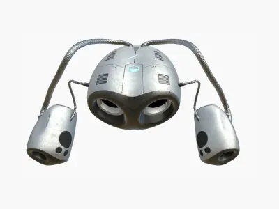 Jetpack I07 Light Steel - SciFi Character Design Low-poly 3D model