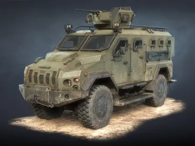 Varta MRAP with Interior Game Ready Low-poly 3D model