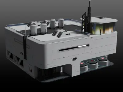 Sci-fi Supermarket v2 3D model
